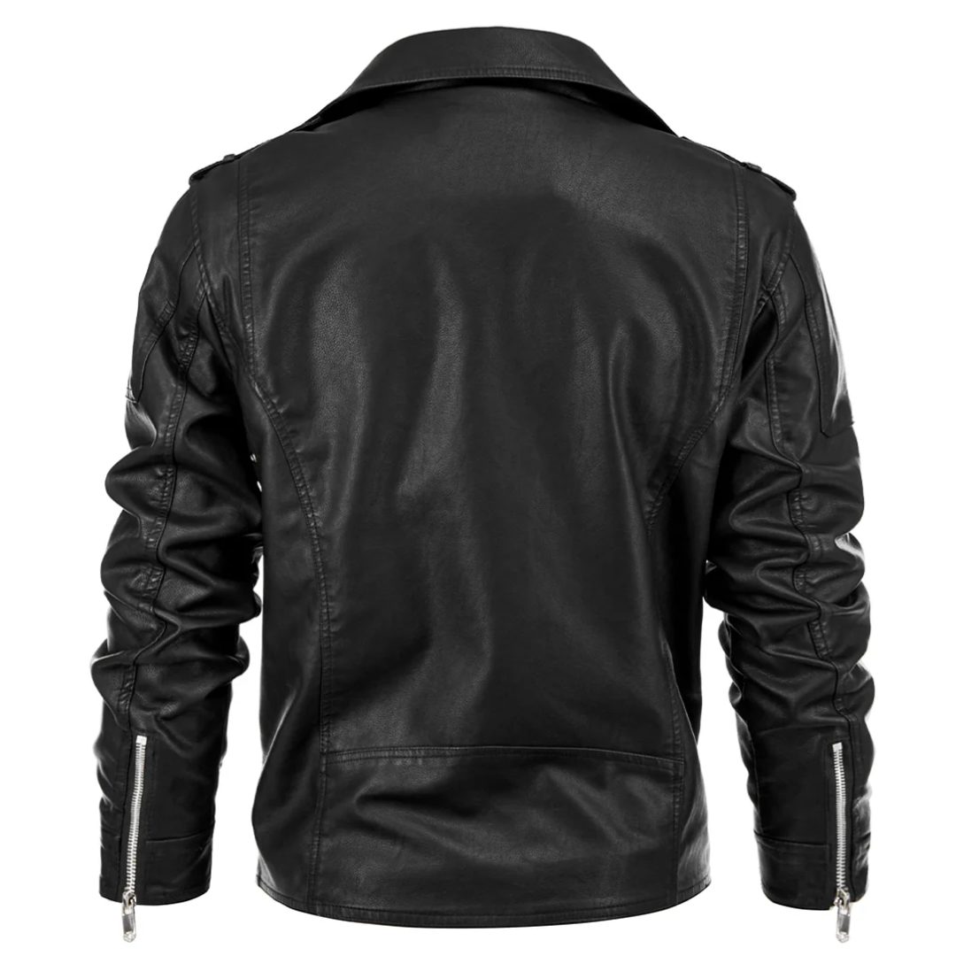 Nordmann Ragnar – Herren Bikerjacke mit Doppelgürtel