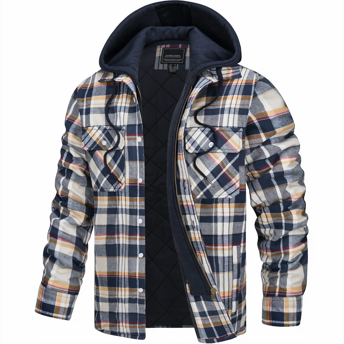 Nordmann Kevin – Karojacke mit Reißverschluss – Gelb