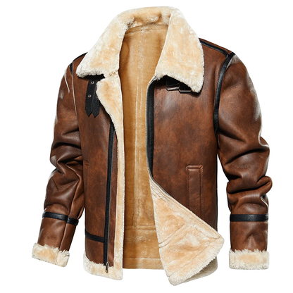 Nordmann Arvid – Herren Fliegerjacke mit Teddyfutter