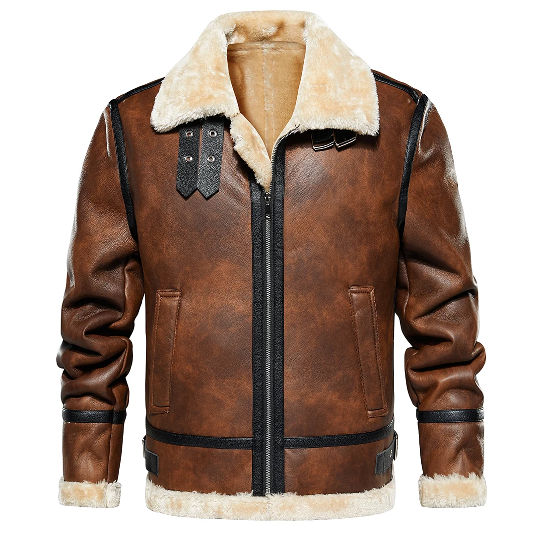 Nordmann Arvid – Herren Fliegerjacke mit Teddyfutter