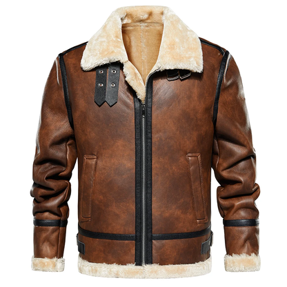 Nordmann Arvid – Herren Fliegerjacke mit Teddyfutter
