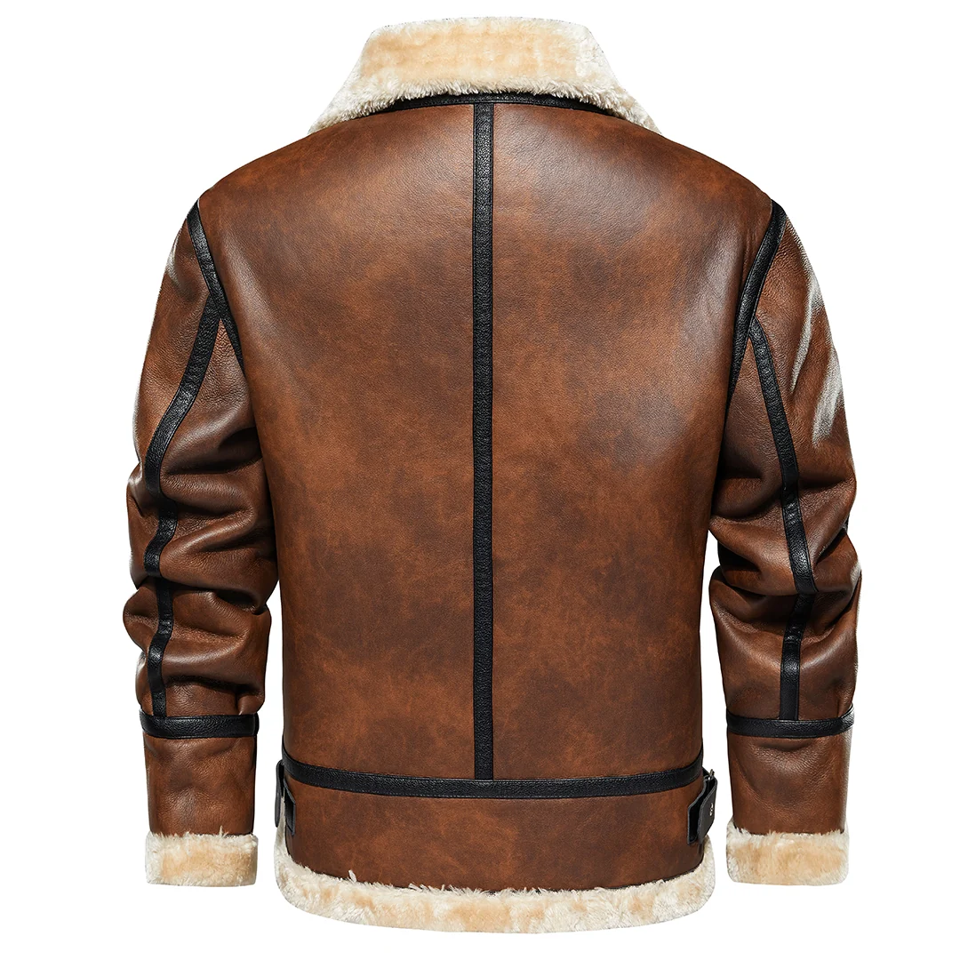 Nordmann Arvid – Herren Fliegerjacke mit Teddyfutter