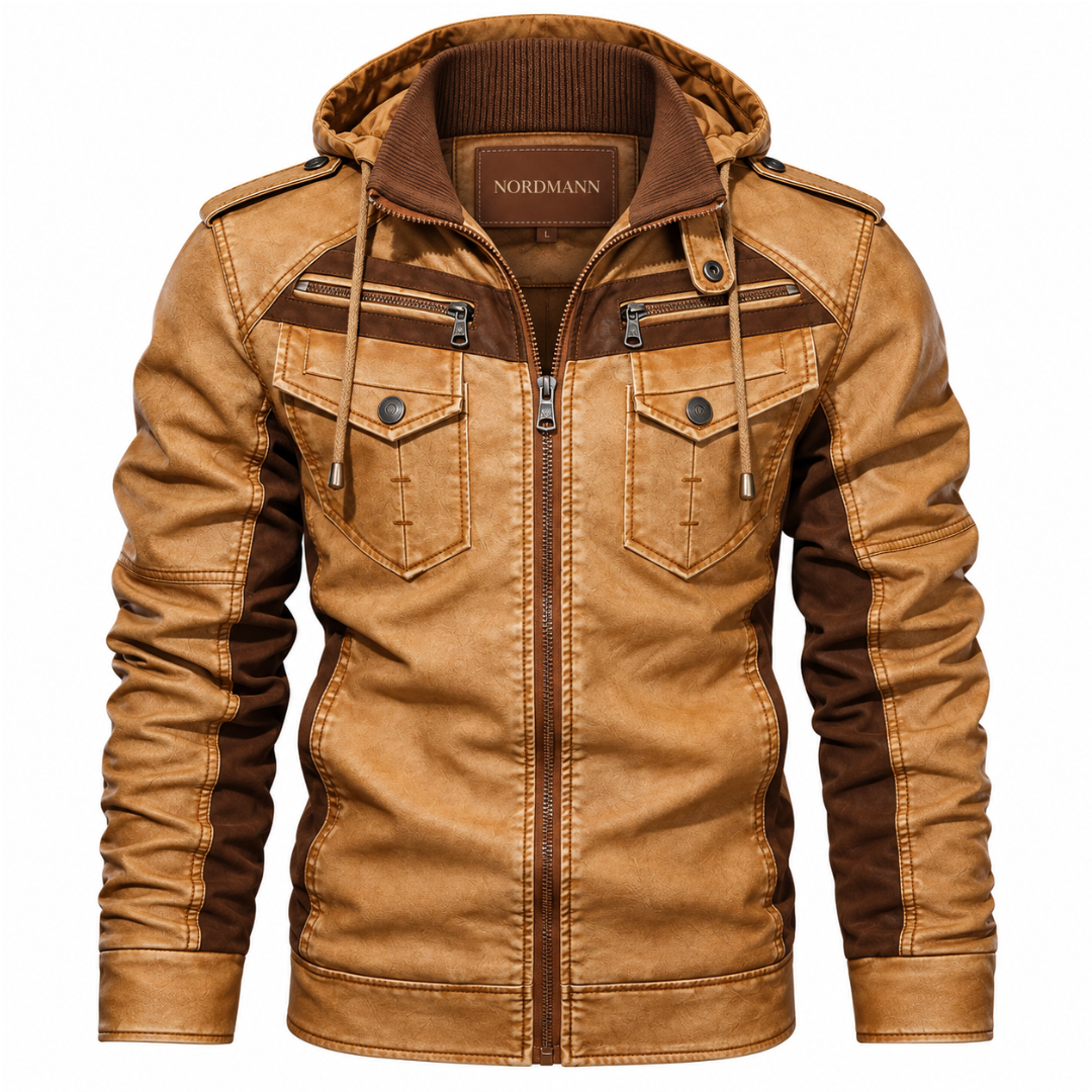 Nordmann Gunnar – Zweifarbige Herrenjacke mit Kapuze