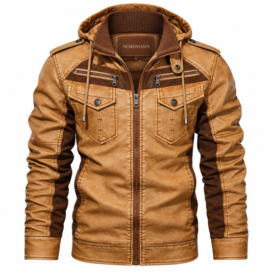 Nordmann Gunnar – Zweifarbige Herrenjacke mit Kapuze