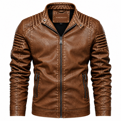 Nordmann Falk – Herren Bikerjacke im Vintage-Stil