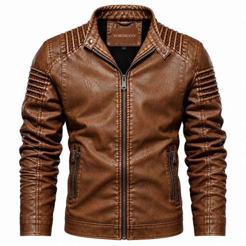 Nordmann Falk – Herren Bikerjacke im Vintage-Stil