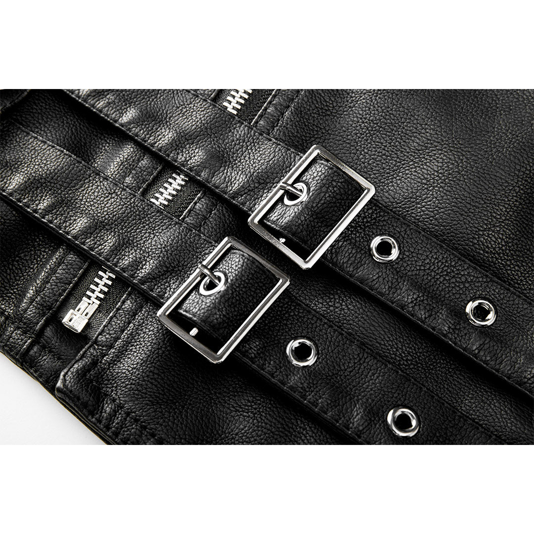 Nordmann Ragnar – Herren Bikerjacke mit Doppelgürtel