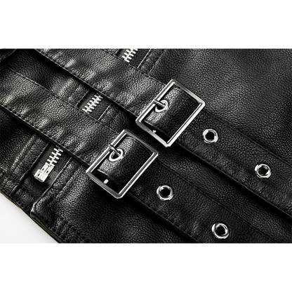 Nordmann Ragnar – Herren Bikerjacke mit Doppelgürtel