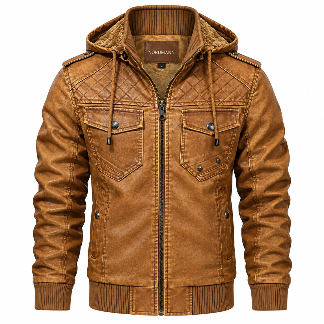 Nordmann Leif – Herren Kapuzenjacke im Vintage-Look