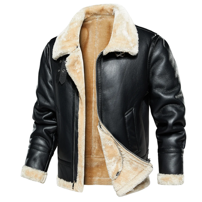 Nordmann Arvid – Herren Fliegerjacke mit Teddyfutter