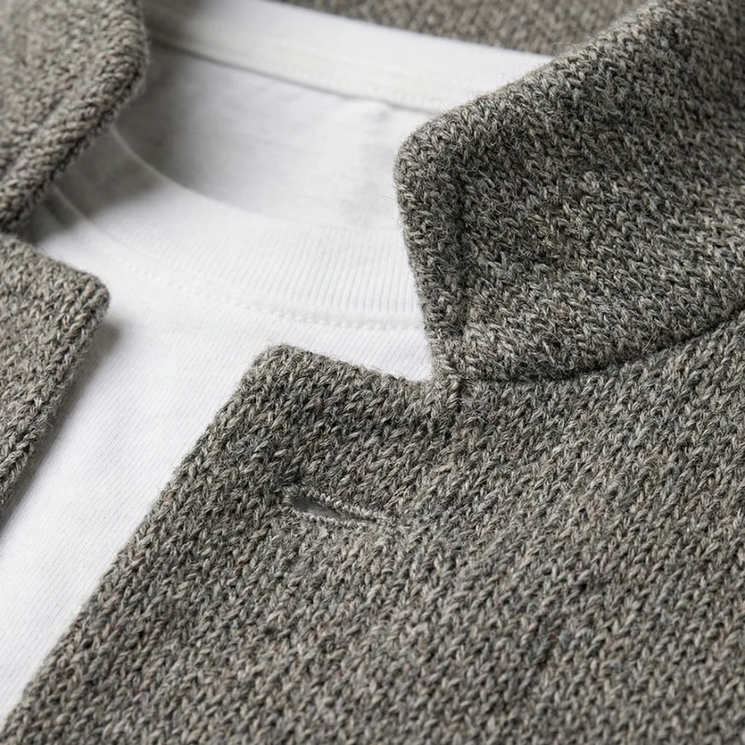 Eleganter Casual Blazer mit Stehkragen und Strukturmuster