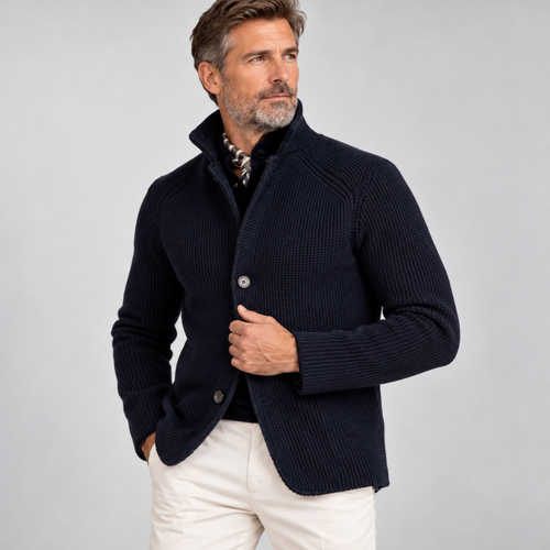 Eleganter Cardigan im Sakko-Stil mit Knöpfen