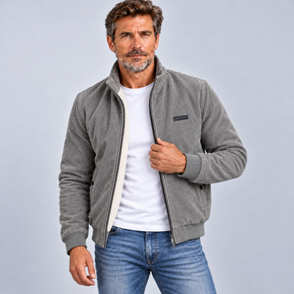Herren Cordjacke – Stilvolle Jacke mit Teddyfutter-Optik