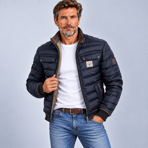 Moderne Jacke mit Stehkragen und Reißverschluss