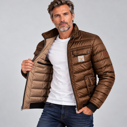 Moderne Jacke mit Stehkragen und Reißverschluss