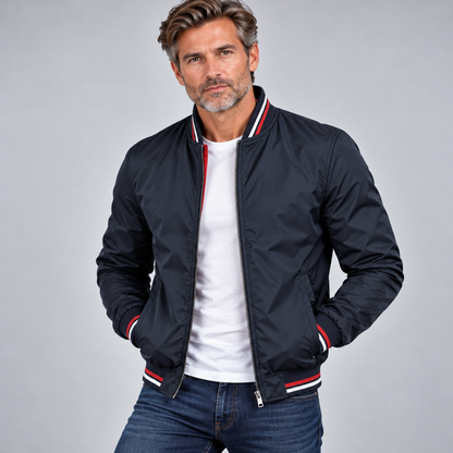 Sportliche Übergangsjacke mit Kontrastdetails