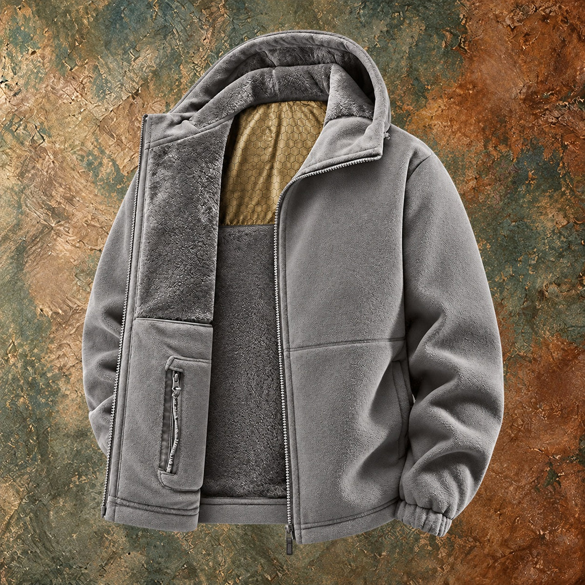 Nordmann Derk – Warme Fleecejacke – Grau
