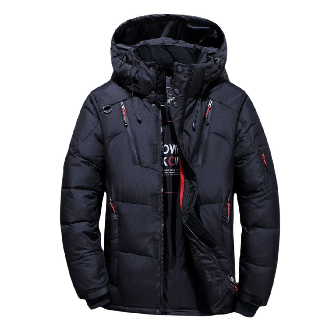 Nordmann – Premium-Gänsedaunenparka – Schwarz