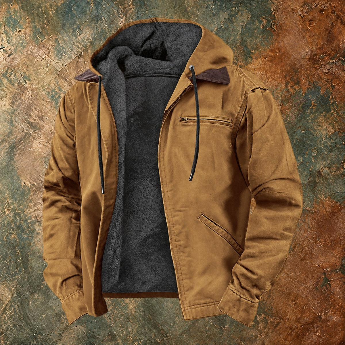 Nordmann – Elegante Herrenjacke mit Reverskragen – Braun