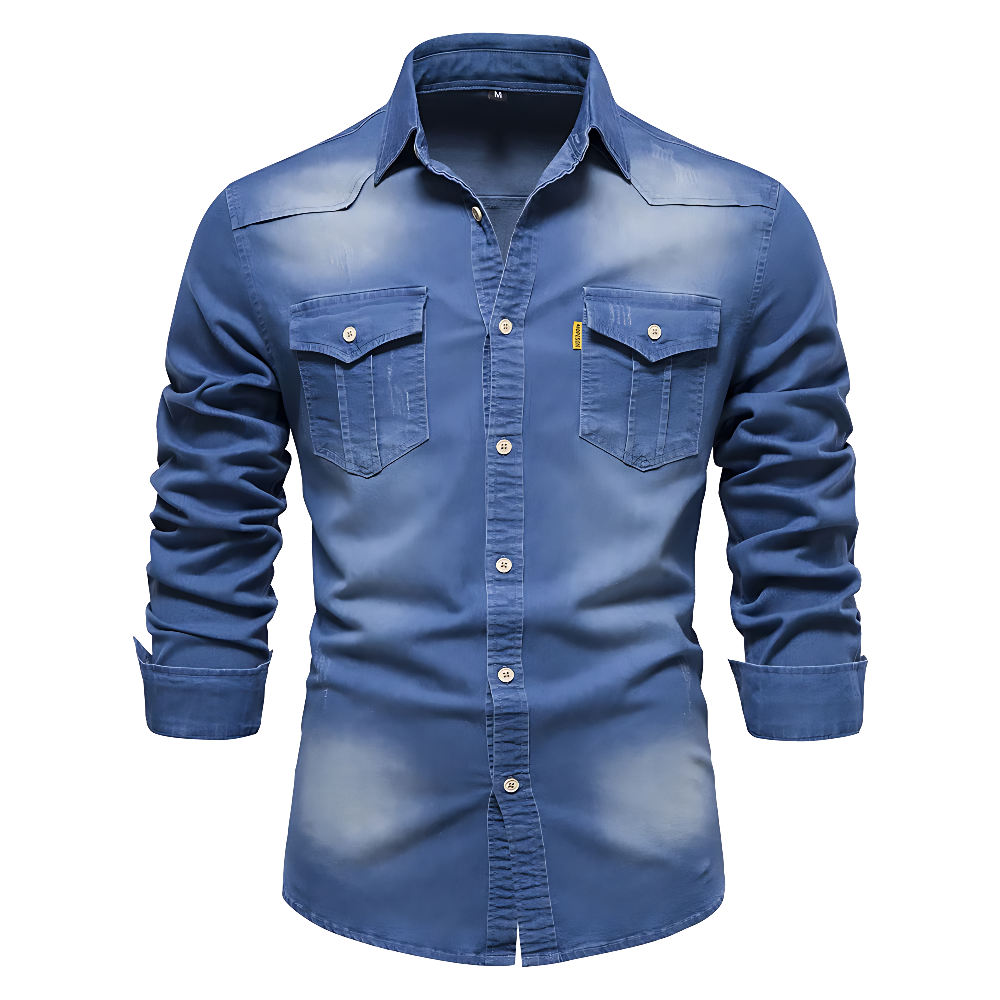 Nordmann – Bequeme Denim-Hemdjacke – Blau