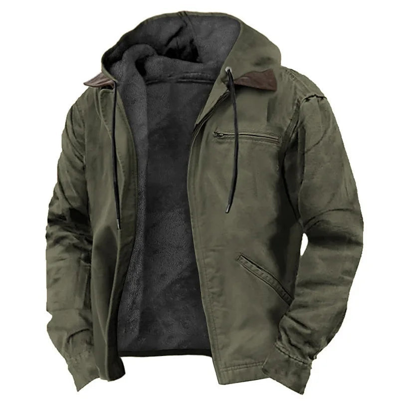 Nordmann – Elegante Herrenjacke mit Reverskragen – Grün