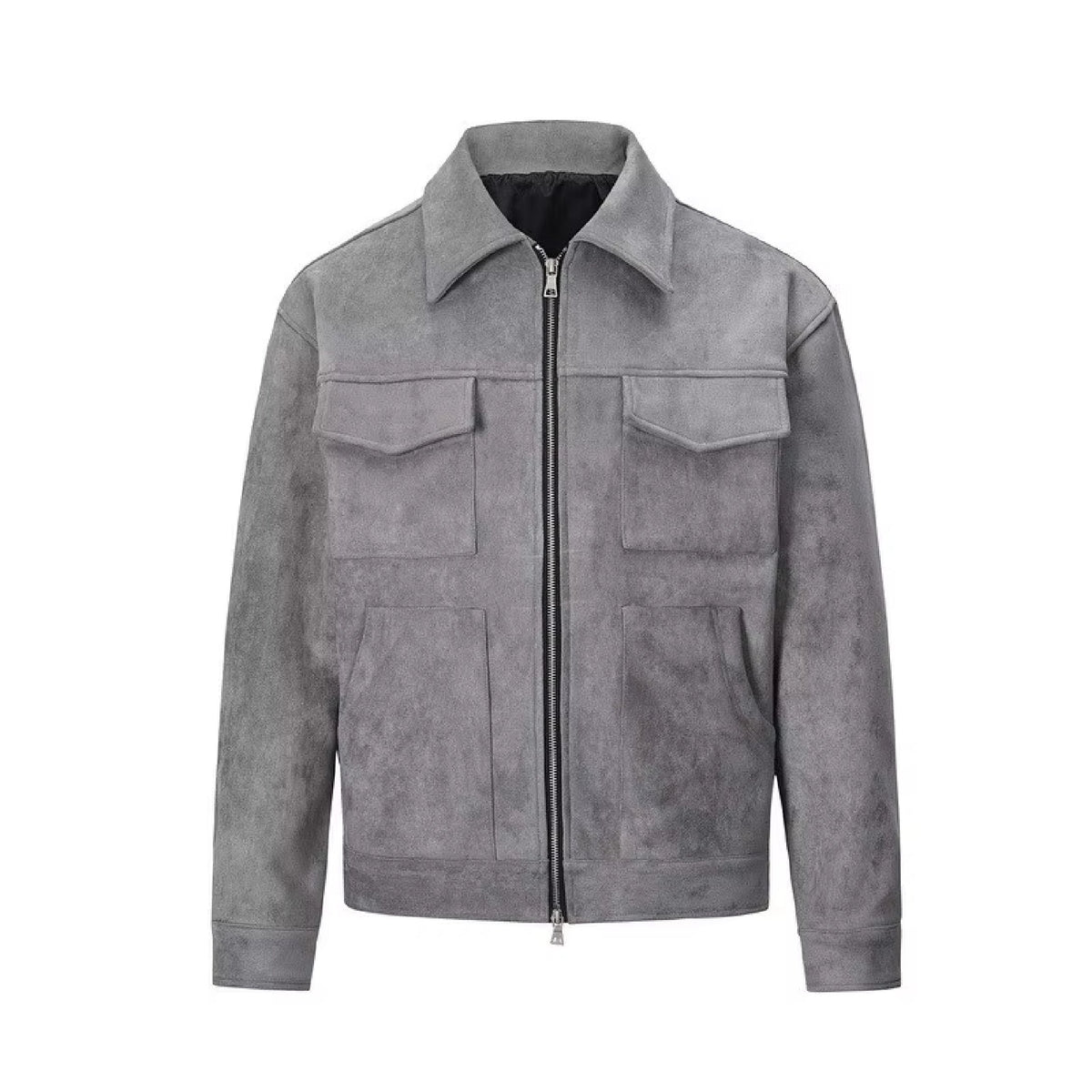 Nordmann – Oversize-Jacke in Velourslederoptik – Ansicht 5