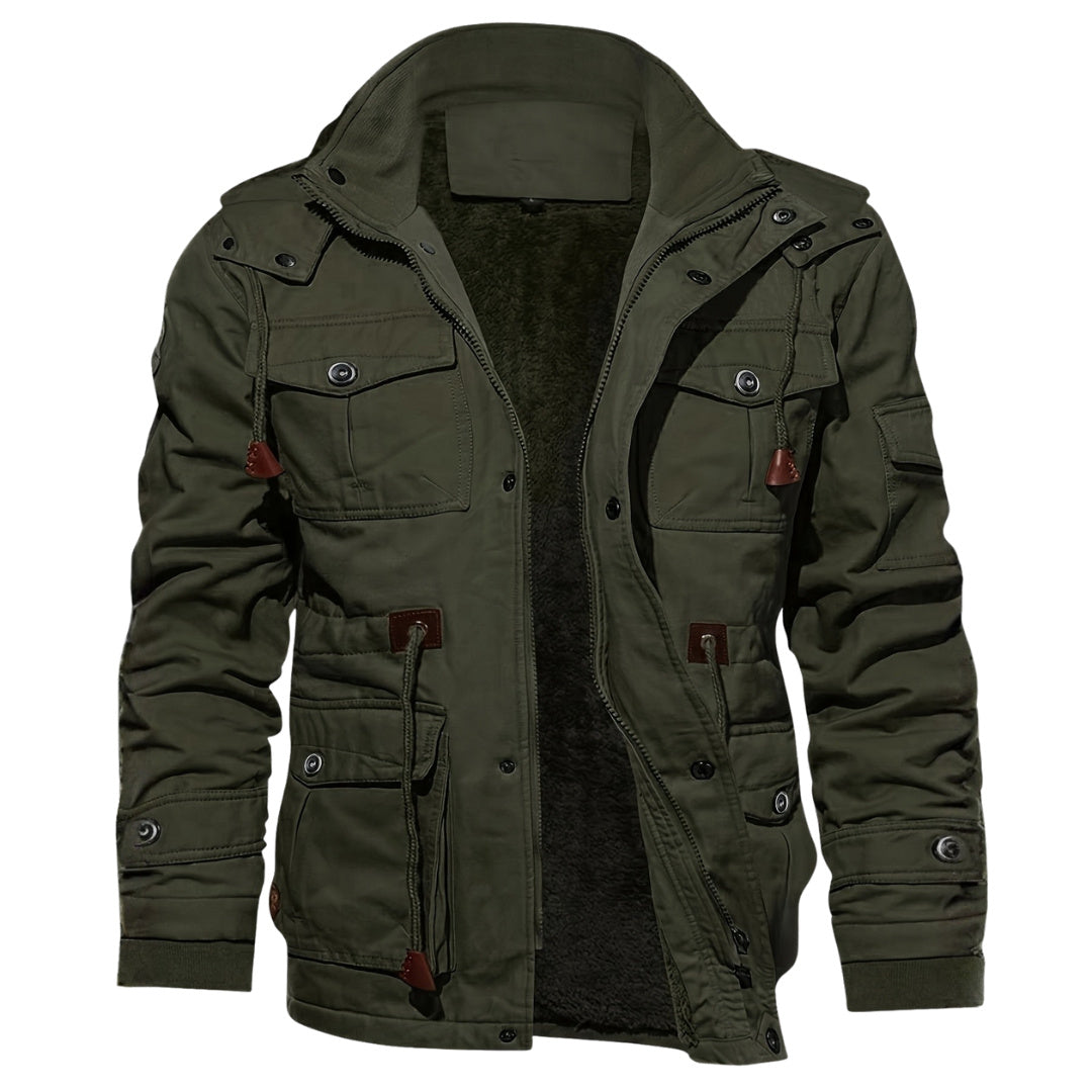 Nordmann – Lange Outdoorjacke für Herren – Dunkelgrün