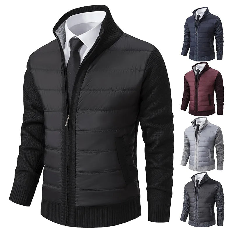 Nordmann – Elegante Herren-Strickjacke mit Steppdetails – Ansicht 7