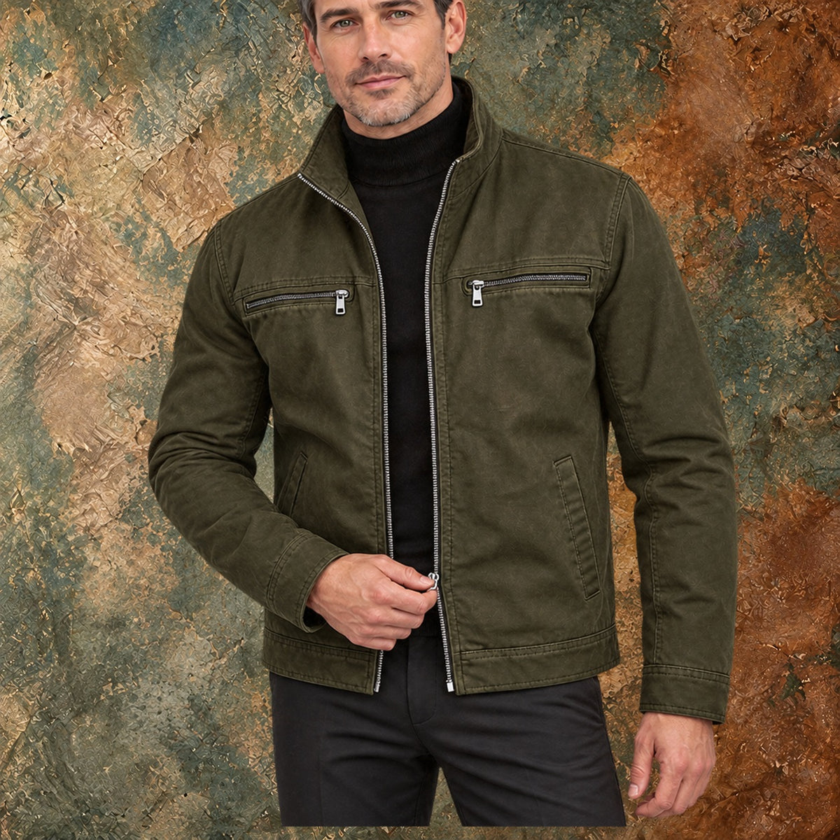 Nordmann Valmont – Olivgrüne Vintage-Fieldjacke