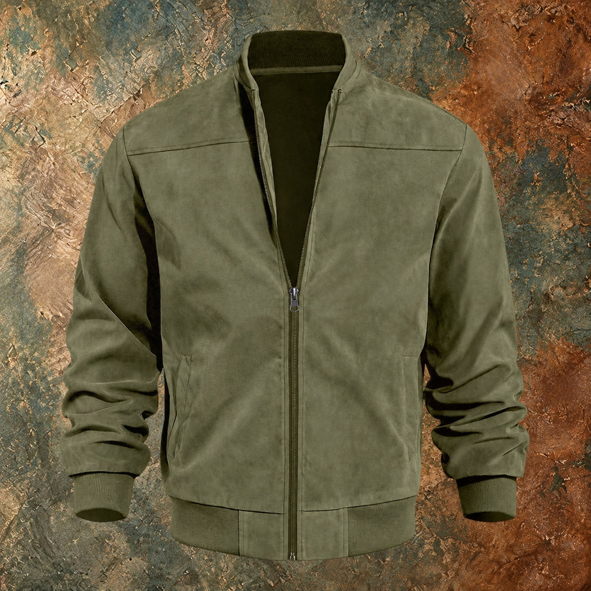 Nordmann – Klassische Bomberjacke – Armeegrün