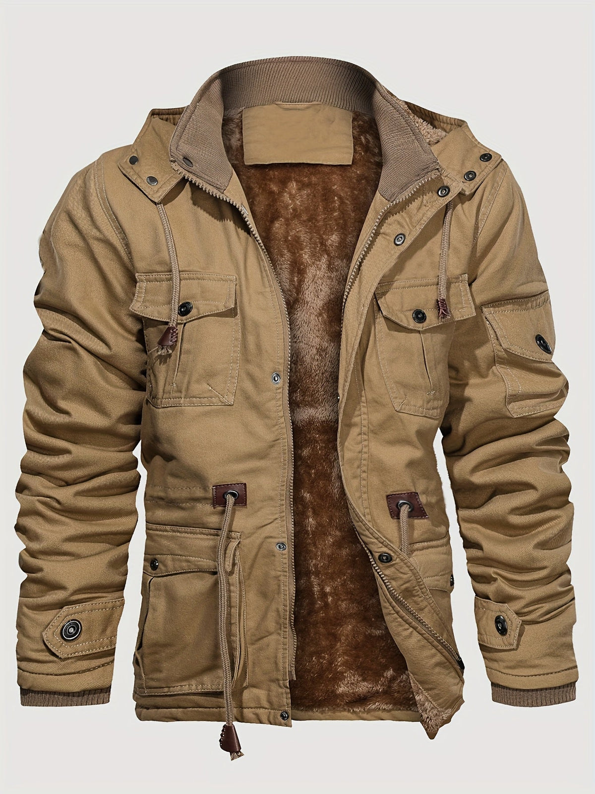 Nordmann – Lange Outdoorjacke für Herren – Khaki