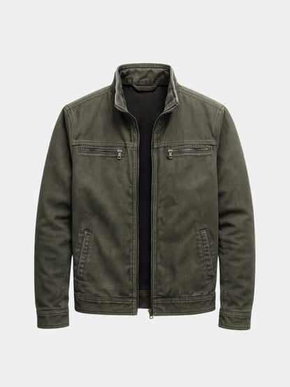Nordmann Valmont – Olivgrüne Vintage-Fieldjacke – Ansicht 4