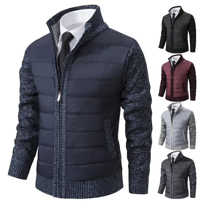 Nordmann – Elegante Herren-Strickjacke mit Steppdetails – Ansicht 6