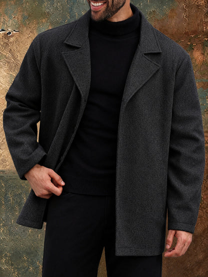 Nordmann Krijn – Herrenjacke mit Fischgrätmuster – Schwarz