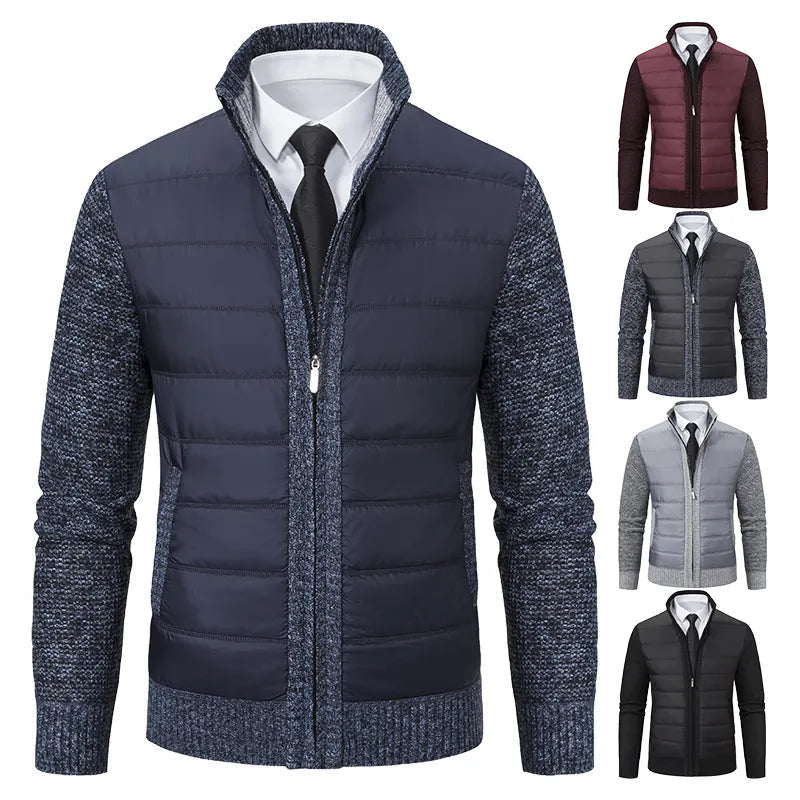 Nordmann – Elegante Herren-Strickjacke mit Steppdetails – Ansicht 11