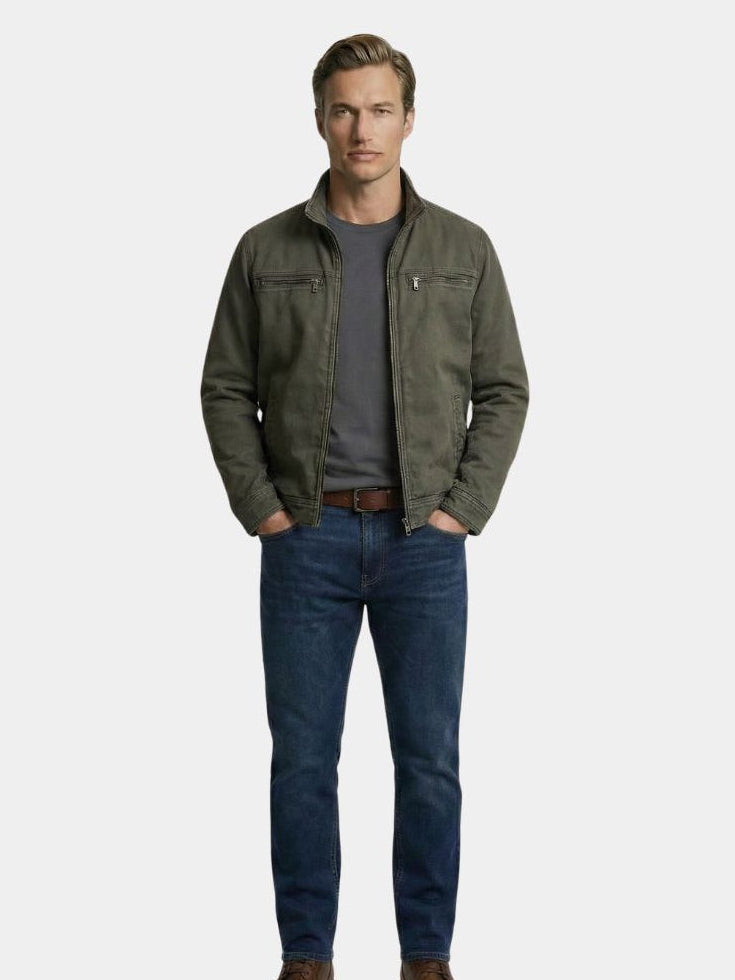 Nordmann Valmont – Olivgrüne Vintage-Fieldjacke – Ansicht 5