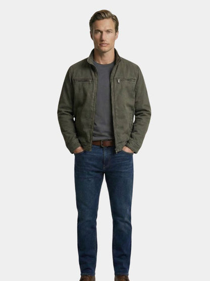 Nordmann Valmont – Olivgrüne Vintage-Fieldjacke – Ansicht 5