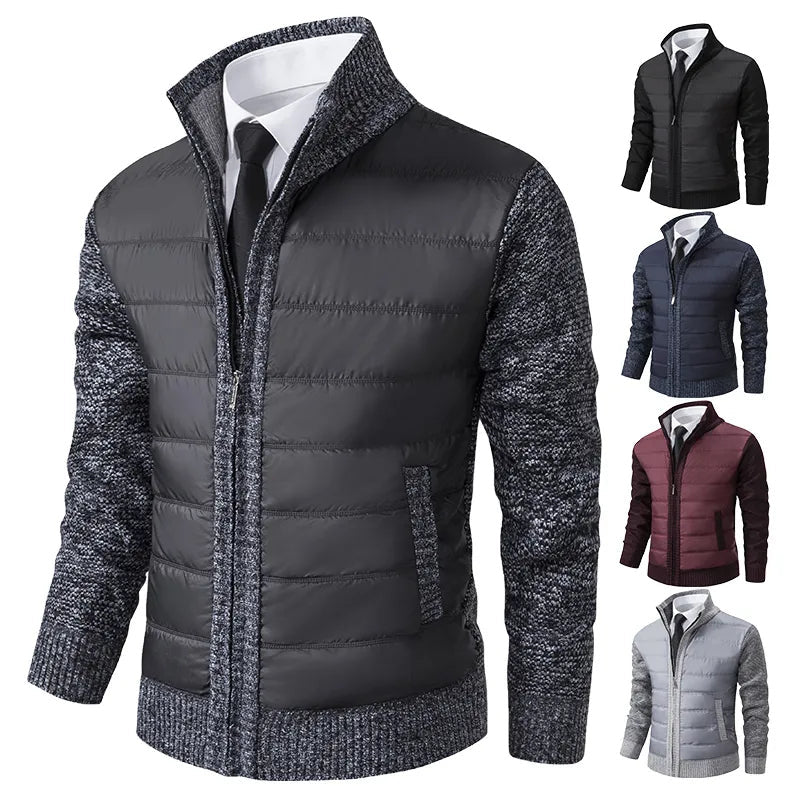 Nordmann – Elegante Herren-Strickjacke mit Steppdetails – Ansicht 10