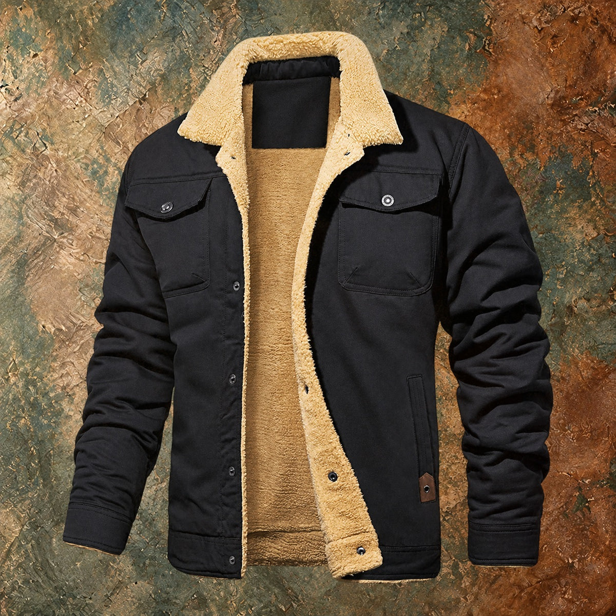 Nordmann – Markante Herren-Bomberjacke – Schwarz