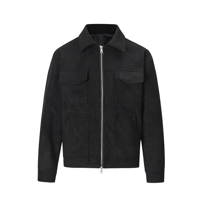 Nordmann – Oversize-Jacke in Velourslederoptik – Ansicht 4