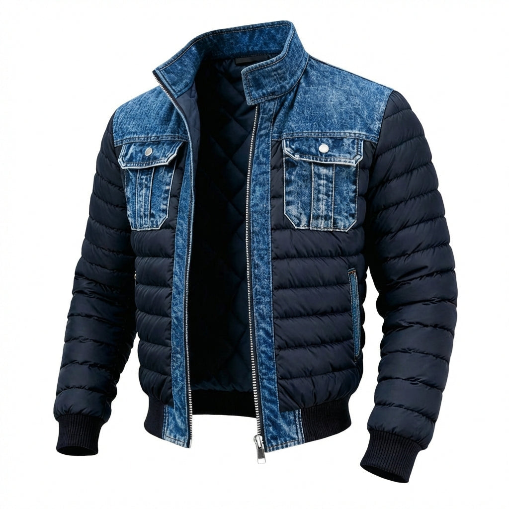Nordmann – Klassische gefütterte Jeansjacke – Denim