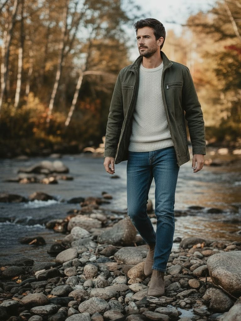Nordmann Valmont – Olivgrüne Vintage-Fieldjacke – Ansicht 9