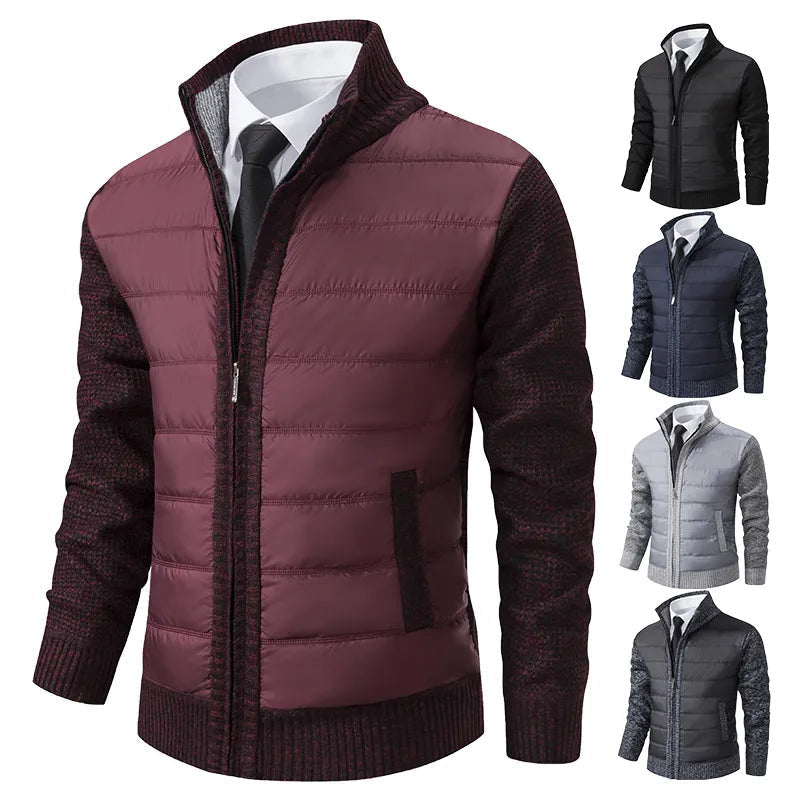 Nordmann – Elegante Herren-Strickjacke mit Steppdetails – Ansicht 8