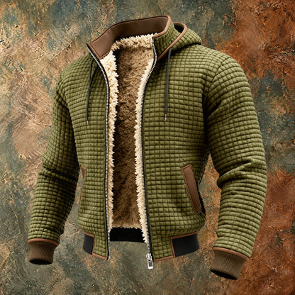 Nordmann – Retrojacke mit Kapuze und Reißverschluss – Grün