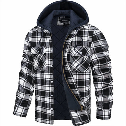 Nordmann Kevin – Karojacke mit Reißverschluss – Schwarz