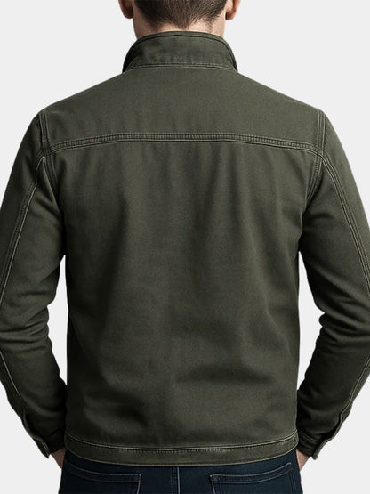 Nordmann Valmont – Olivgrüne Vintage-Fieldjacke – Ansicht 8