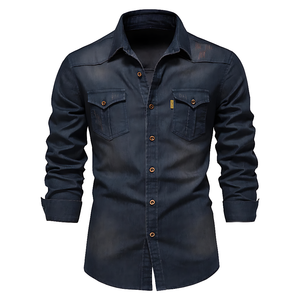 Nordmann – Bequeme Denim-Hemdjacke – Dunkelblau