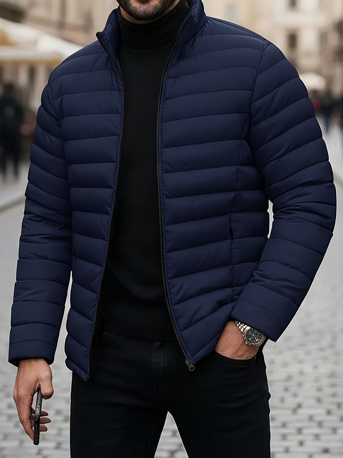 Nordmann – Premium-Herbstjacke für Herren – Marineblau