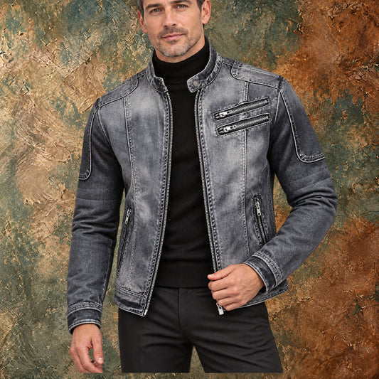 Nordmann – Jeansjacke im Biker-Stil