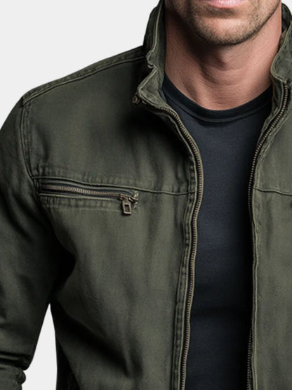 Nordmann Valmont – Olivgrüne Vintage-Fieldjacke – Ansicht 7